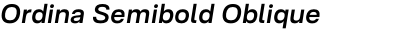 Ordina Semibold Oblique